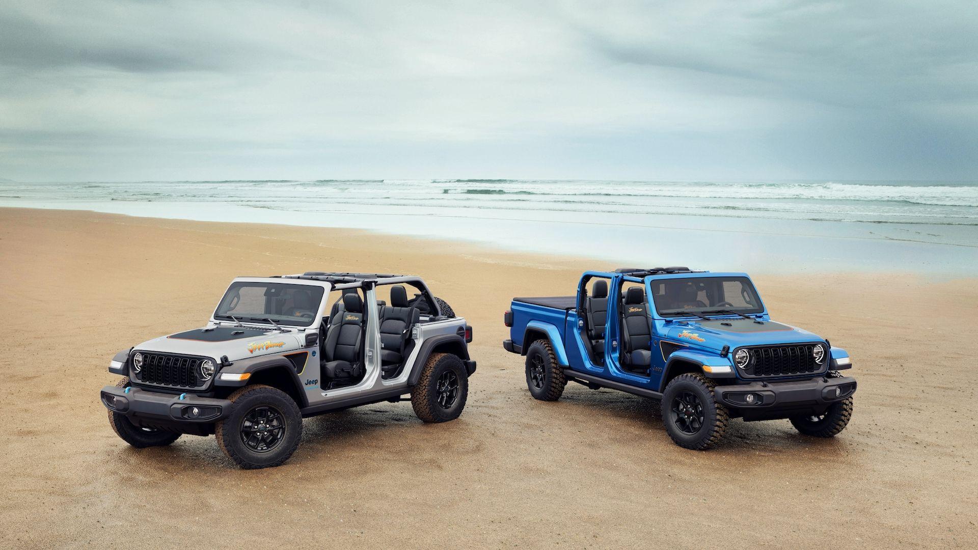 Jeep Wrangler и Gladiator 2024 года в пляжных спецверсиях готовы к приключениям на берегу